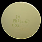 Engraved large vaseline glass disks