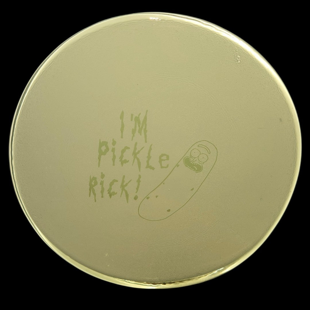 Engraved large vaseline glass disks