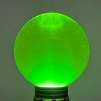 Large Uranium Glass Sphere With Flat Side: Pre-order
