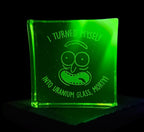 PRE-ORDER Uranium Glass Block Uranium Glass Rick
