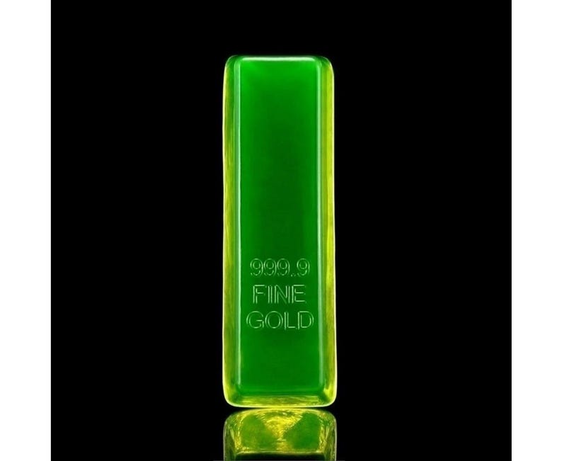 PRE-ORDER URANIUM GLASS GOLD BAR