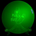 Engraved large vaseline glass disks