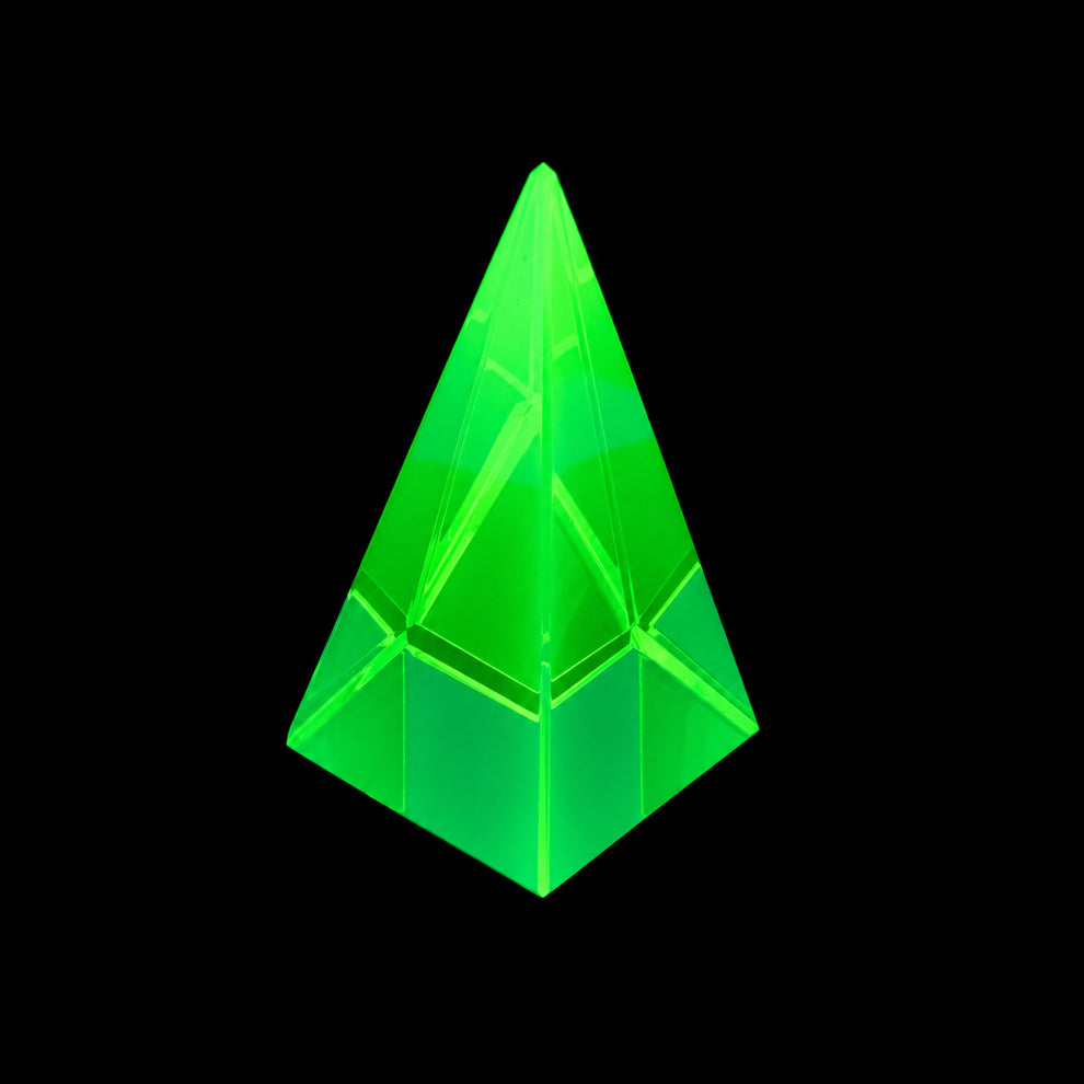 Uranium Glass Pyramid