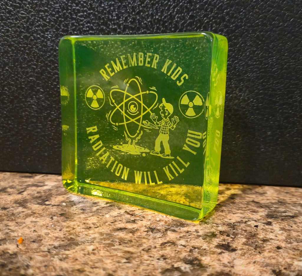 PRE-ORDER Uranium Glass Block Radiation Will Kill You