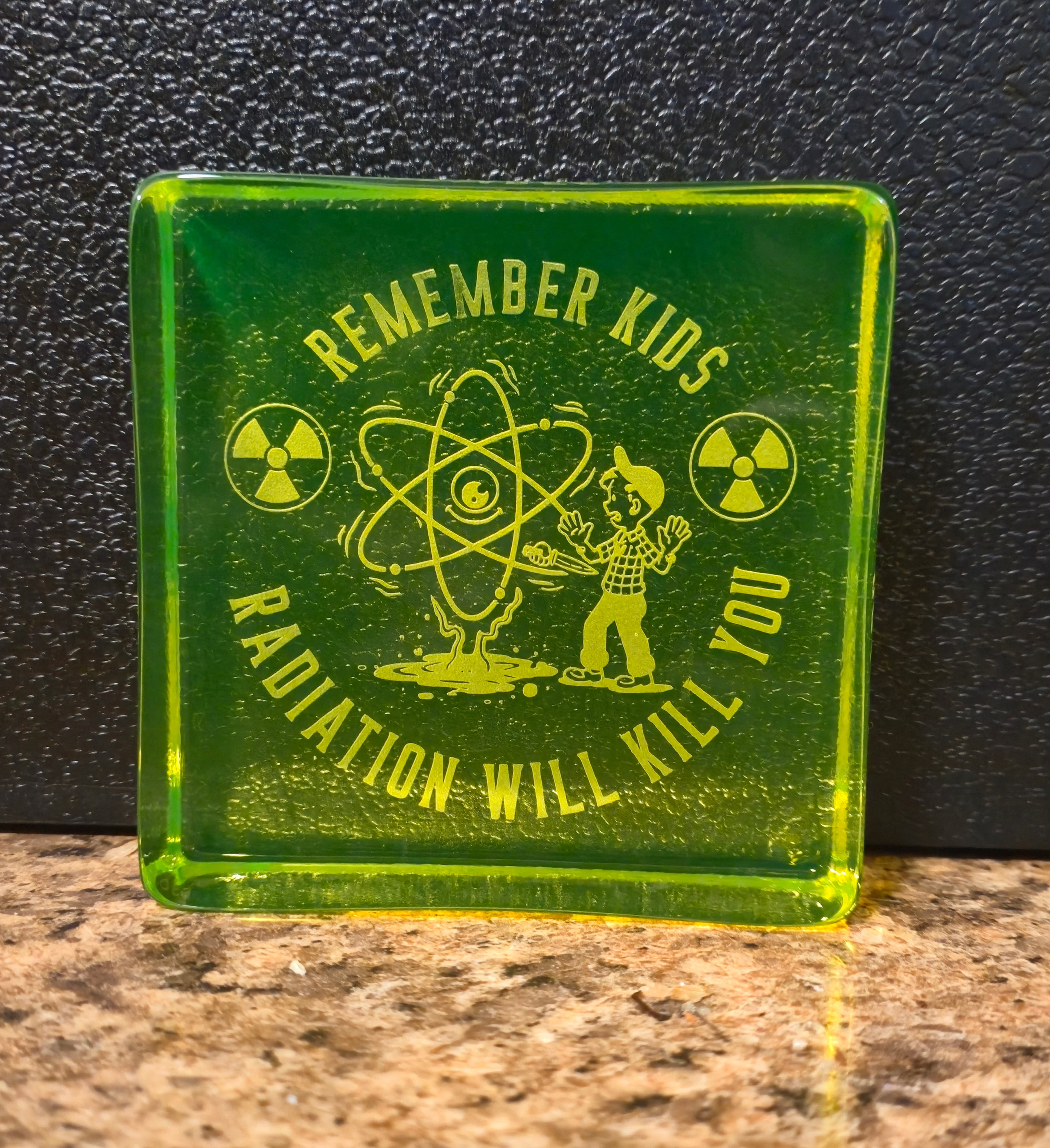 PRE-ORDER Uranium Glass Block Radiation Will Kill You
